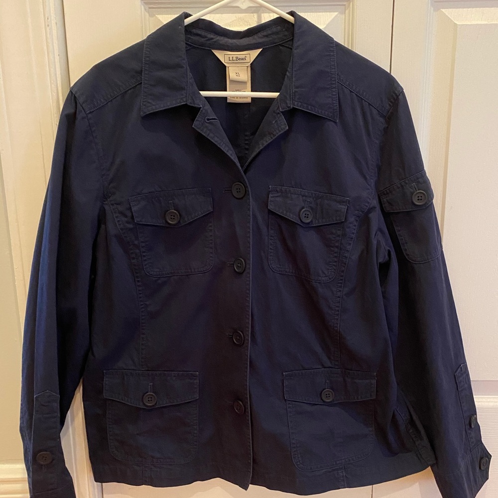 L.L. Bean Navy Twill Utility Jacket